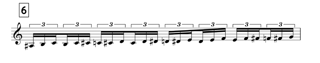 Хроматические секвенции в триолях для саксофона.