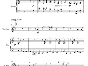 "В лесу родилась ёлочка" - ноты для саксофона и фортепиано