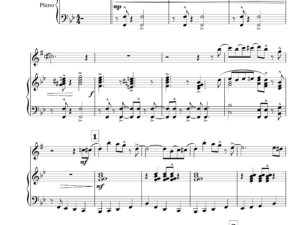 "Джинг Белс" - ноты для альт-саксофона, тенор-саксофона и фортепиано.Джазовая свинговая аранжировка